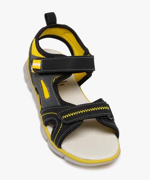 Sandales sport bimatières à brides scratch garçon vue5 - BUGGY - GEMO