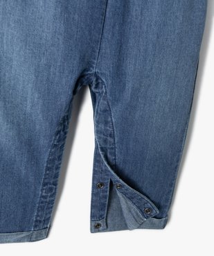 Combinaison en jean bébé fille à manches courtes vue2 - GEMO(BEBE DEBT) - GEMO