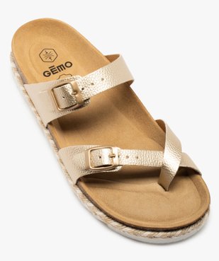 Mules femme à talon plat et brides ajustables vue5 - GEMO (CASUAL) - GEMO