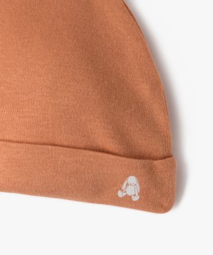 Bonnets en coton avec noeud bébé garçon (lot de 2) vue3 - GEMO 4G BEBE - GEMO