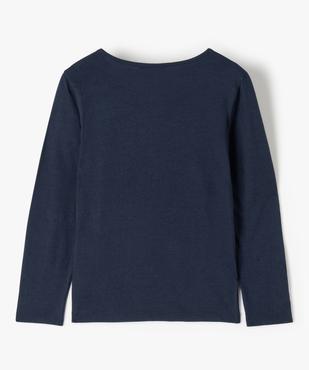 Tee-shirt fille à manches longues avec motif - La Reine des Neiges vue3 - REINE DES NEIGE - GEMO