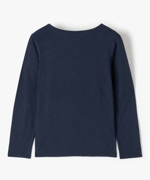 Tee-shirt fille à manches longues avec motif - La Reine des Neiges vue3 - REINE DES NEIGE - GEMO