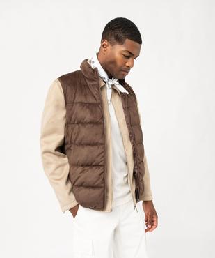 Blouson sans manches toucher peau de pêche homme vue1 - GEMO 4G HOMME - GEMO