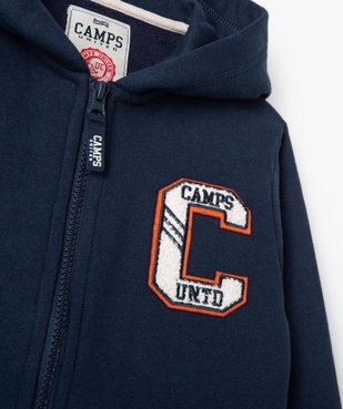 Sweat garçon zippé à capuche en molleton chaud - Camps United vue2 - CAMPS UNITED - GEMO