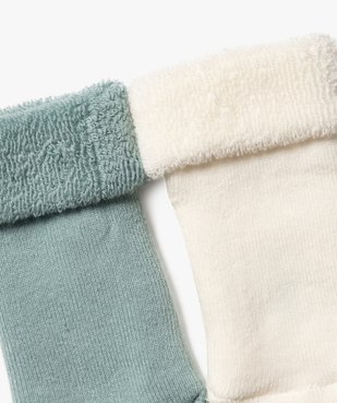 Bottons en coton avec intérieur bouclette bébé (lot de 2) vue2 - GEMO 4G BEBE - GEMO