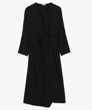 Robe femme à manches longues avec ceinture vue4 - GEMO(FEMME PAP) - GEMO