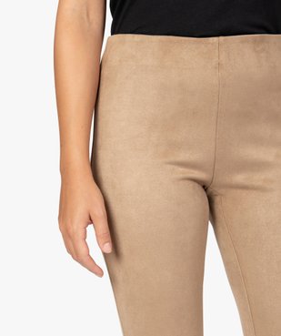 Legging femme en maille suédine vue2 - GEMO(FEMME PAP) - GEMO