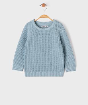 Pull en maille fantaisie à manches raglan bébé garçon vue1 - GEMO(BEBE DEBT) - GEMO