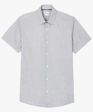 Chemise rayée à manches courtes coupe Regular vue4 - GEMO (HOMME) - GEMO