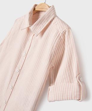 Chemise rayée en coton bébé garçon vue2 - GEMO 4G BEBE - GEMO