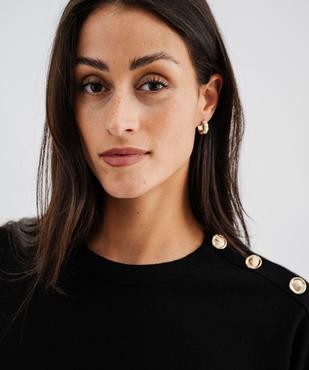 Pull en maille fine avec boutons sur l’épaule femme vue2 - GEMO 4G FEMME - GEMO