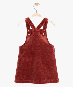 Robe bébé fille en velours grosses côtes avec bretelles vue2 - GEMO(BEBE DEBT) - GEMO