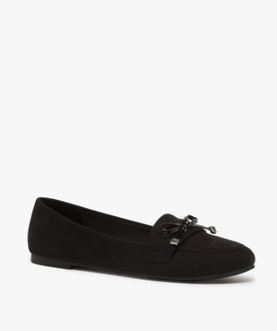 Mocassins femme à talon plat et nœud sur le dessus vue2 - GEMO (CASUAL) - GEMO