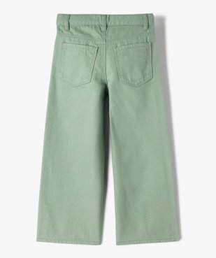 Pantalon large à taille ajustable en coton fille vue3 - GEMO 4G FILLE - GEMO