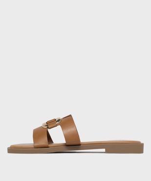 Mules plates avec bijou sur le dessus femme - Follow Me vue3 - FOLLOW ME - GEMO