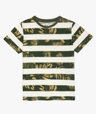 Tee-shirt garçon à rayures et motifs exotiques vue2 - GEMO (ENFANT) - GEMO