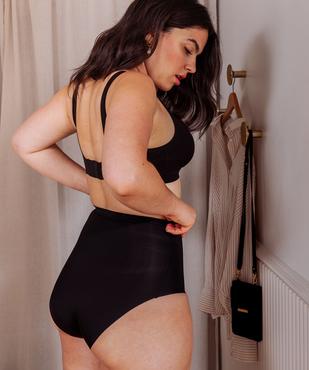 Culotte taille haute unie en microfibre femme vue2 - GEMO(HOMWR FEM) - GEMO