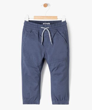 Pantalon jogger en coton bébé garçon vue1 - GEMO 4G BEBE - GEMO