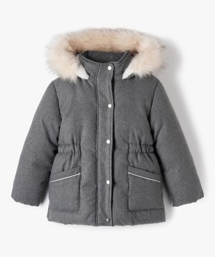 Manteau fille élégant à doublure chaude et rembourrage en fibres recyclées vue1 - GEMO 4G FILLE - GEMO