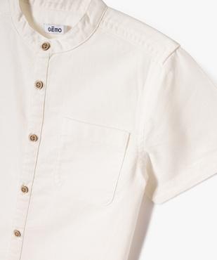 Chemise manches courtes col mao en lin garçon vue2 - GEMO (ENFANT) - GEMO