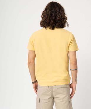 Tee-shirt homme col tunisien en maille texturée vue3 - GEMO (HOMME) - GEMO