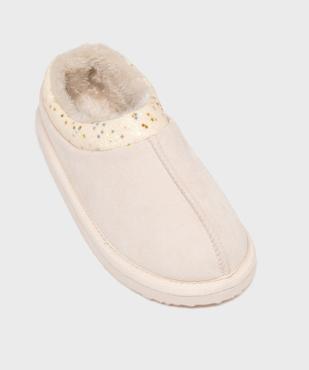 Chaussons en suédine avec doublure fourrure imitation fille vue5 - GEMO (ENFANT) - GEMO