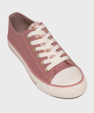 Tennis en toile à languette fleurie femme - Follow Me vue5 - FOLLOW ME G4G - GEMO