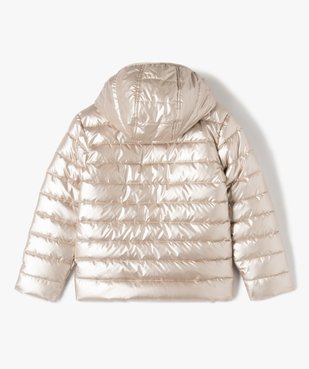 Blouson fille matelassé à capuche en matière déperlante vue3 - GEMO 4G FILLE - GEMO