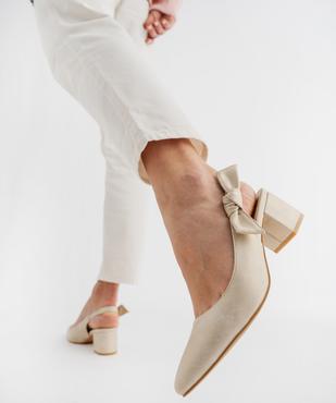 Escarpins à bout pointu et talon ouvert femme vue1 - VALENTINA BALDA - GEMO