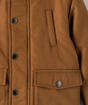 Parka bébé garçon doublée à capuche chaude vue3 - GEMO(BEBE DEBT) - GEMO