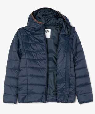 Doudoune fille à capuche avec bord pailleté vue3 - GEMO (ENFANT) - GEMO
