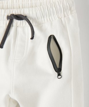 Pantalon bébé garçon en molleton doux avec poches zippées vue2 - GEMO(BEBE DEBT) - GEMO