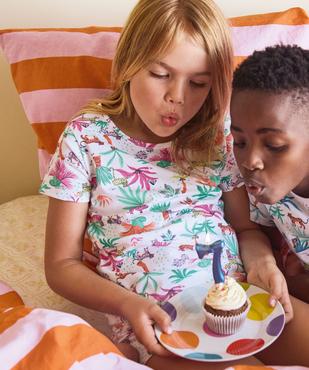 Pyjashort imprimé jungle fille vue1 - GEMO 4G FILLE - GEMO