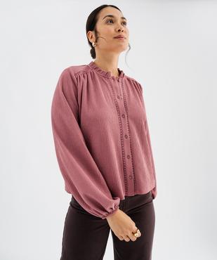 T-shirt uni col montant femme vue1 - GEMO(FEMME PAP) - GEMO