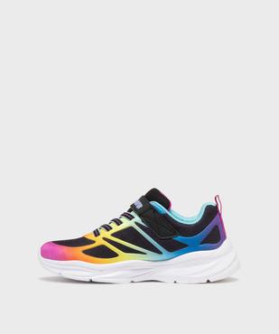 Baskets running en mesh fluo fille - Skechers  vue3 - SKECHERS - GEMO
