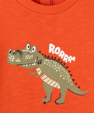 Sweat avec motif dinosaure bébé garçon vue2 - GEMO(BEBE DEBT) - GEMO