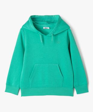 Sweat à capuche et poche kangourou uni garçon vue1 - GEMO (ENFANT) - GEMO