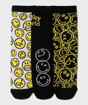 Chaussettes tige haute imprimées garçon - Smiley World (lot de 3 paires) vue1 - SMILEY - GEMO
