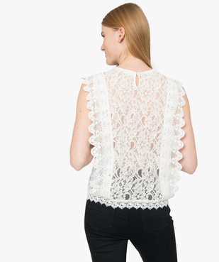 Blouse femme sans manches en dentelle vue3 - GEMO(FEMME PAP) - GEMO