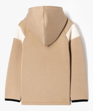 Sweat zippé à capuche en maille stretch garçon vue5 - GEMO (ENFANT) - GEMO