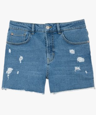 Short femme en jean déchiré sur l’avant vue4 - GEMO(FEMME PAP) - GEMO
