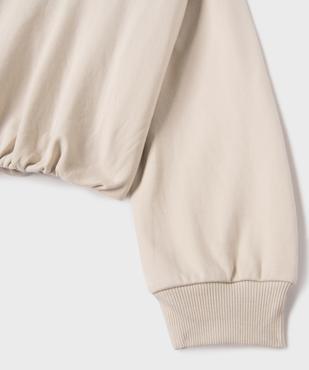 Sweat court avec bas élastiqué fille vue2 - GEMO (JUNIOR) - GEMO