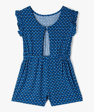 Combishort sans manches à motifs fleuris fille vue4 - GEMO (ENFANT) - GEMO