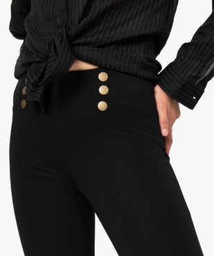 Leggings femme avec boutons fantaisie à la taille vue2 - GEMO(FEMME PAP) - GEMO