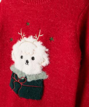 Pull de Noël en maille douce et chaude fille vue3 - GEMO (ENFANT) - GEMO