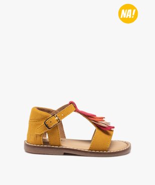 Sandales bébé fille dessus cuir à franges colorées - NA! vue1 - NA! - GEMO