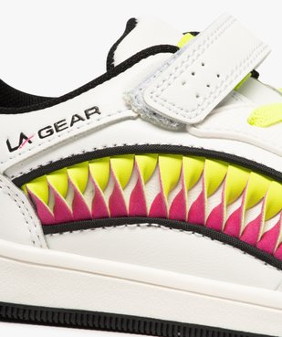 Baskets fille avec bandes colorées et touches fluo – LA Gear vue6 - L.A. GEAR - GEMO