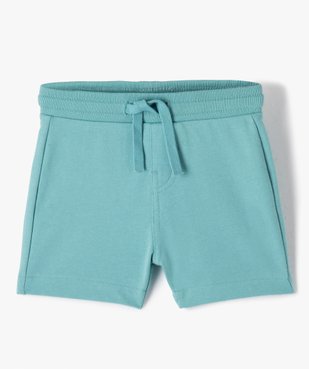 Short bébé garçon en maille avec ceinture bord-côte vue1 - GEMO(BEBE DEBT) - GEMO