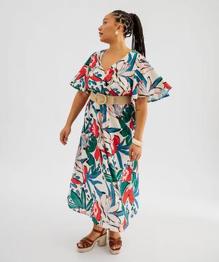 Robe fluide imprimée femme grande taille vue2 - GEMO (G TAILLE) - GEMO