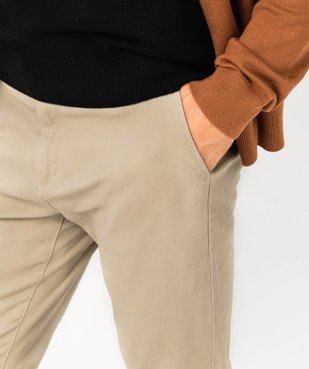 Pantalon chino en coton stretch homme vue2 - GEMO 4G HOMME - GEMO